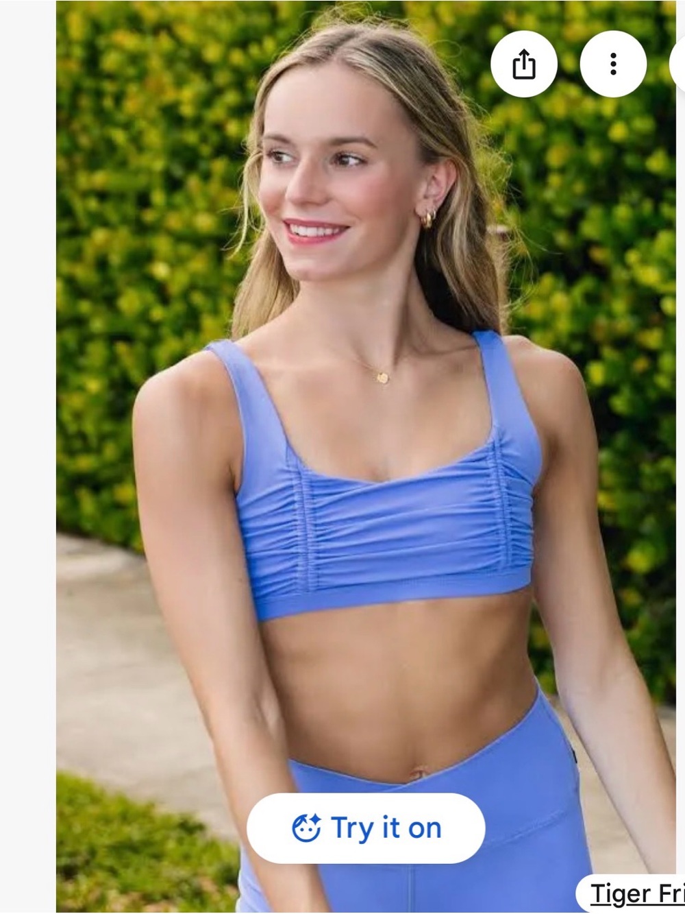 Tiger Friday lacy Crop Top Periwinkle CM, brand new